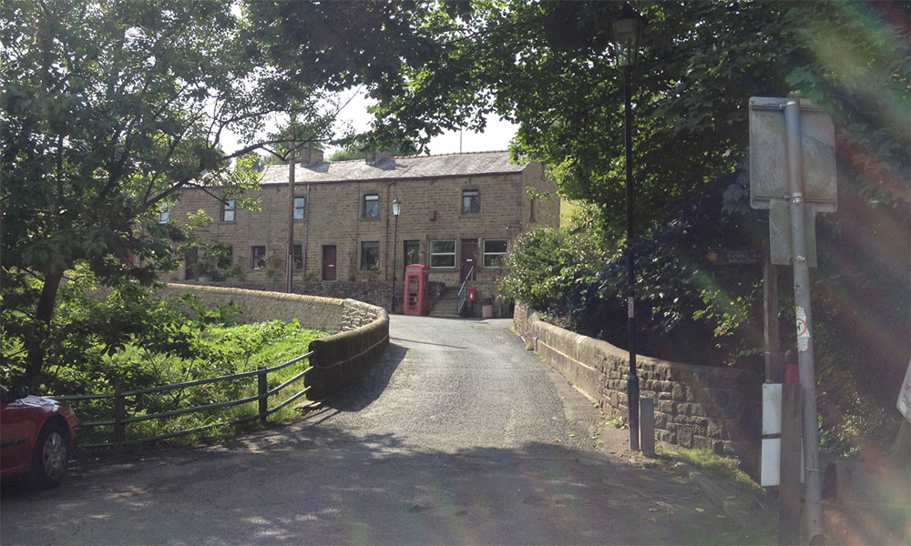 a country road in the parish